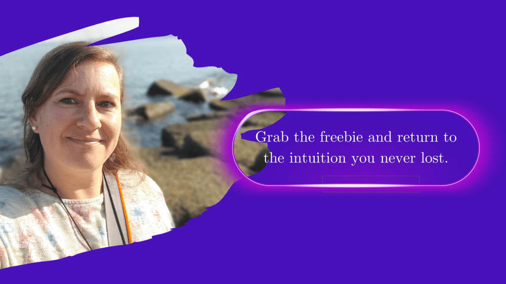 You don't need more advice. You need to hear your own voice again. Grab the freebie to access the intuition you never actually lost.